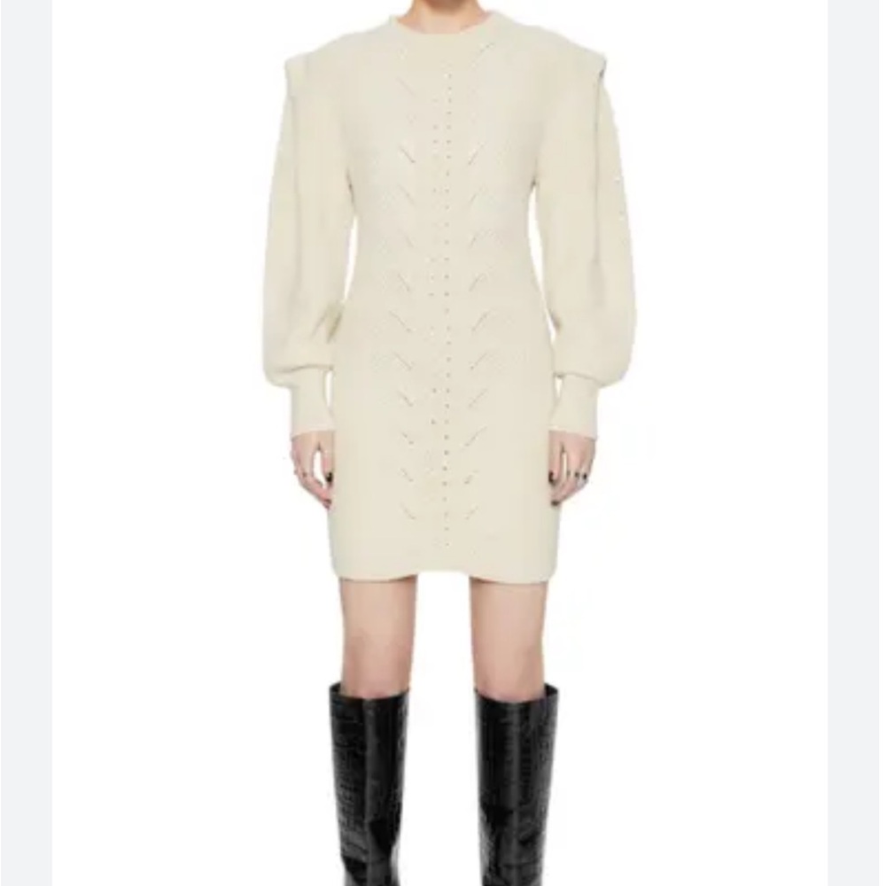 Rebecca Minkoff Daisy Sweater Dress Open Back Small Winter White NWT BRAND NEW! - Picture 2 of 6